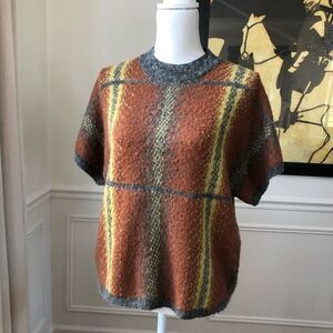 Cheap Monday Short Sleeve Sweater Plaid Small